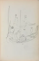 Carnet de croquis italien : Gondole page 40, 1898-1899