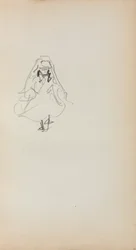 Carnet de croquis italien : Fille debout page 257, 1898-1899