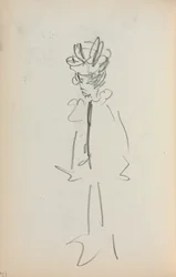 Carnet de croquis italien : Femme debout, page 126, 1898-1899