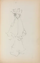 Carnet de croquis italien : Femme debout page 147, 1898-1899