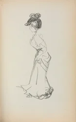 Carnet de croquis italien : Femme debout page 167, 1898-1899