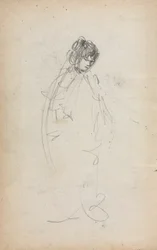 Carnet de croquis italien : Femme debout page 1, 1898-1899