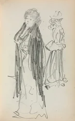 Carnet de croquis italien : Deux femmes debout, page 129