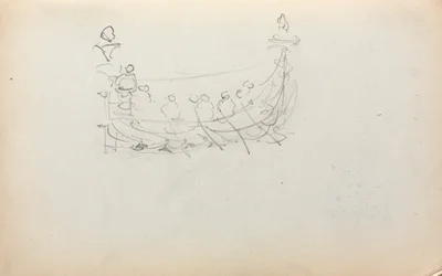 Carnet de croquis italien : Bateau vénitien page 29, 1898-1899