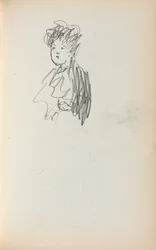 Carnet de croquis italien : Femme, buste page 127, 1898-1899