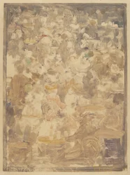 Scène de café en plein air