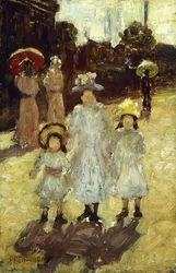 Dimanche matin à Paris, vers 1892-1894