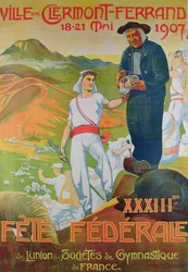 Affiche de la Fête Fédérale, mai 1907