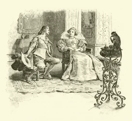 Illustration pour « Les Trois Mousquetaires » (gravure)