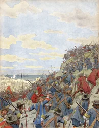 La bataille des Dunes (près de Dunkerque)
