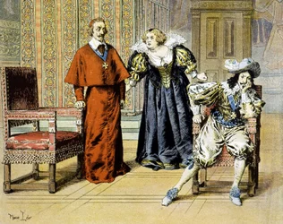 Le Jour des Dupes (11/11/1630) : Richelieu reste impassible sous les insultes de Marie de Médicis - dans "Richelieu" par Maurice Leloir