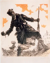 Affiche de propagande française de la Première Guerre mondiale Journée du Poilu. 25 et 26 décembre 1915, publiée en 1915