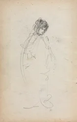 Carnet de croquis italien :  Femme debout (page 1)