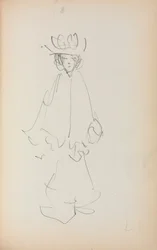 Carnet de croquis italien : Femme debout (page 147)