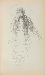 Carnet de croquis italien : Femme debout (page 219)