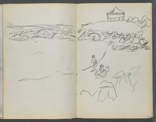 Sketchbook, The Dells, N° 127, page 130  131 : Vue de la côte
