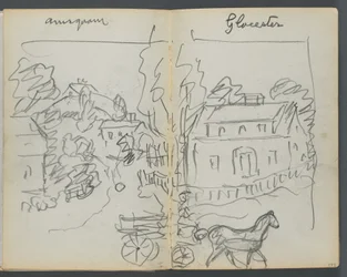 Sketchbook, The Dells, N° 127, page 176  177 : "Annisquam - Glocester"