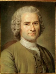 Jean-Jacques Rousseau, philosophe et écrivain (huile sur toile)