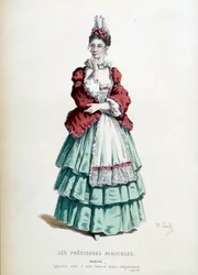 Costume de Madelon dans la pièce « Les précieuses ridicules » de Molière