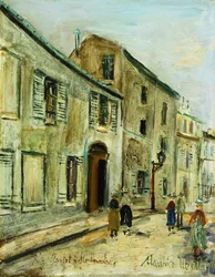 Rue Corot à Montmartre, vers 1930 (huile sur panneau)