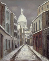 The Rue Saint-Rustique, c.1933 (oil on paper)