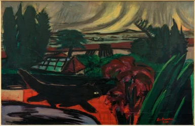 Jardin du soir dans l