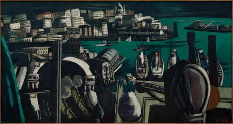 Vue de Gênes : Le port de Gênes