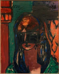 Femme avec masque