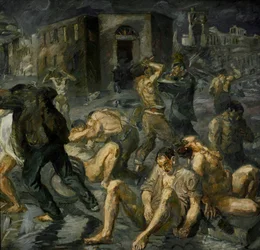 Scène de la destruction de Messine