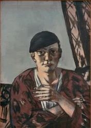 Autoportrait avec casquette noire