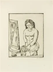 Toilette (Devant le miroir)