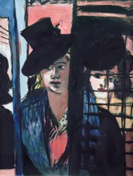 Deux femmes (dans une porte vitrée)