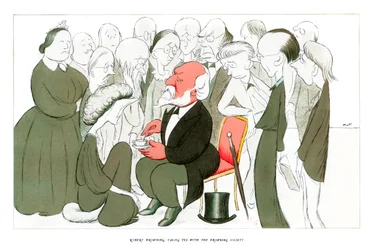 Robert Browning, prenant le thé avec la Browning Society, 1904