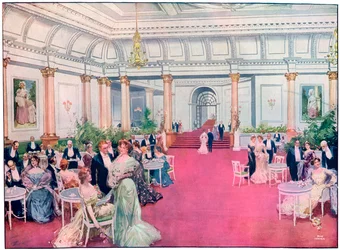 Le foyer du restaurant Savoy, Londres, 1905