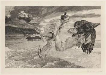 Enlèvement de Prométhée, planche 14, Fantaisie de Brahms, Op. XII