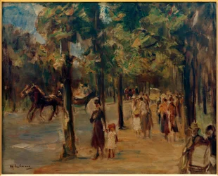 Allée dans le Tiergarten avec promeneurs