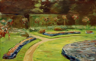 Le rond-point dans le jardin de haies
