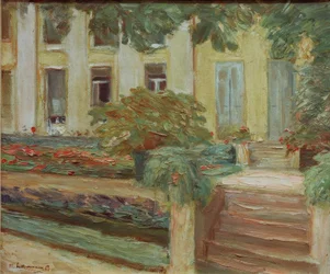 La terrasse fleurie dans le jardin de Wannsee