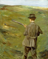 Chasseur dans les dunes