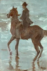 Cavalier sur la plage