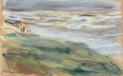 Promeneurs sur la plage de Noordwijk