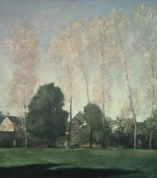 Peupliers givrés (peinture)
