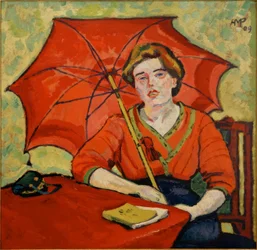 Portrait en rouge (actrice)