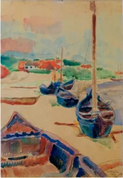 Bateaux de pêche sur la plage