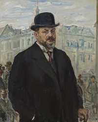 Autoportrait avec chapeau noir