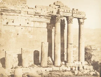 Colonnade occidentale du Temple de Jupiter, à Baalbek Héliopolis, 15 septembre 1850