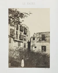 Maison et jardin dans le quartier français, Égypte, 1850