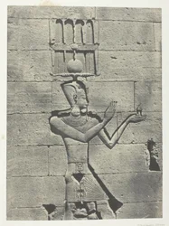 Kalabscheh, Sculptures De La Façade Postérieure Du Temple; Nubie, plate 91 from the album "Egypte, Nubie, Palestine et Syrie" (1852)