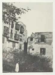Maison et jardin dans le quartier Frank, Le Caire, 1849-51, imprimé en 1852