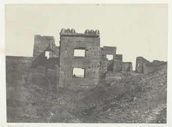 Médinet-Habou, façade orientale du gynécée de Ramsès-Mèiamoun, Thèbes